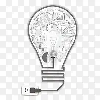 创意灯泡知识矢量-空若网 创意灯泡知识矢量-空若网