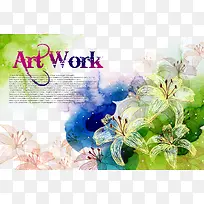 百合水彩画-空若网 百合水彩画-空若网