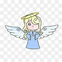 手绘卡通天使图案-空若网 手绘卡通天使图案-空若网