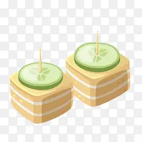 甜点食物设计矢量图-空若网 甜点食物设计矢量图-空若网