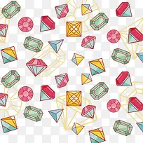 矢量图小清新宝石钻石-空若网 矢量图小清新宝石钻石-空若网