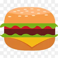 卡通扁平化汉堡包-空若网 卡通扁平化汉堡包-空若网