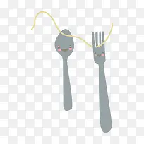 卡通叉勺拟人食品图案-空若网 卡通叉勺拟人食品图案-空若网