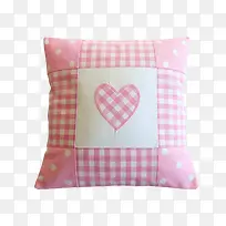 粉色爱心格子抱枕-空若网 粉色爱心格子抱枕-空若网