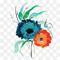 矢量漂亮蓝色花朵下载-空若网 矢量漂亮蓝色花朵下载-空若网