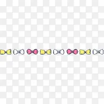 卡通手绘蝴蝶结分界线-空若网 卡通手绘蝴蝶结分界线-空若网