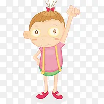 卡通手绘美女做操-空若网 卡通手绘美女做操-空若网