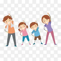 卡通人物做操素材-空若网 卡通人物做操素材-空若网