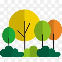 扁平化森林的树木设计-空若网 扁平化森林的树木设计-空若网