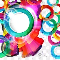 矢量图绚丽圆环背景-空若网 矢量图绚丽圆环背景-空若网