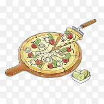 披萨切块美味PNG-空若网 披萨切块美味PNG-空若网