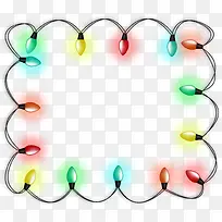 矢量彩色灯泡装饰边框-空若网 矢量彩色灯泡装饰边框-空若网