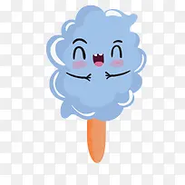 卡通蓝色的棉花糖设计矢量图-空若网 卡通蓝色的棉花糖设计矢量图-空若网
