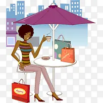 时尚休闲人物生活矢量图-空若网 时尚休闲人物生活矢量图-空若网