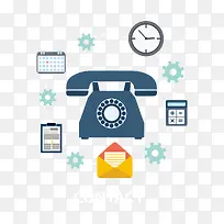 电话插画-空若网 电话插画-空若网