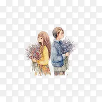 少男少女手绘-空若网 少男少女手绘-空若网