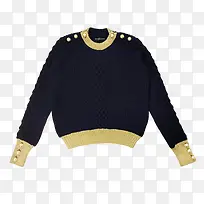 黑色纽扣毛衣-空若网 黑色纽扣毛衣-空若网