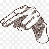 线性手指免抠素材-空若网 线性手指免抠素材-空若网