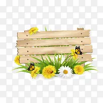 小草上的木牌素材-空若网 小草上的木牌素材-空若网