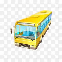 卡通黄色大公共汽车-空若网 卡通黄色大公共汽车-空若网