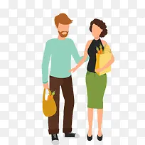 矢量买菜素材-空若网 矢量买菜素材-空若网