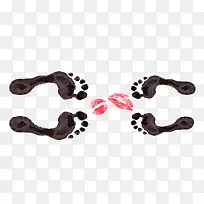 卡通描绘飞吻标识的PSD分层-空若网 卡通描绘飞吻标识的PSD分层-空若网