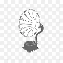 手绘留声机-空若网 手绘留声机-空若网
