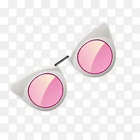 粉红色精致眼镜可爱矢量-空若网 粉红色精致眼镜可爱矢量-空若网