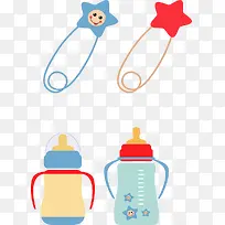 可爱风奶瓶和曲别针-空若网 可爱风奶瓶和曲别针-空若网