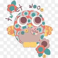 抽象彩色猫头鹰图案-空若网 抽象彩色猫头鹰图案-空若网