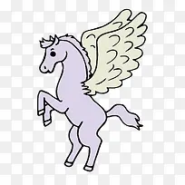 手绘天马元素设计-空若网 手绘天马元素设计-空若网