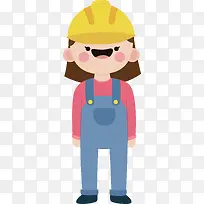 卡通矢量穿工作服的女士人物素材-空若网 卡通矢量穿工作服的女士人物素材-空若网