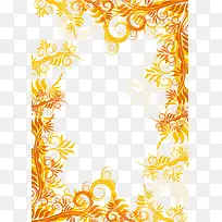 橙色花纹边框-空若网 橙色花纹边框-空若网