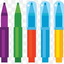 矢量扁平化彩色水彩笔-空若网 矢量扁平化彩色水彩笔-空若网