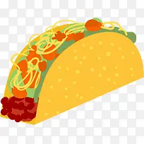 立体风格矢量卡通鸡肉卷-空若网 立体风格矢量卡通鸡肉卷-空若网