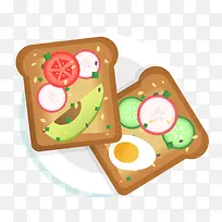 灰色圆角面包片食物元素-空若网 灰色圆角面包片食物元素-空若网