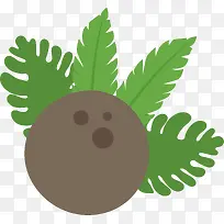 精美椰子水果插画-空若网 精美椰子水果插画-空若网