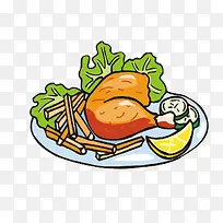 手绘快餐图案-空若网 手绘快餐图案-空若网