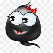 微笑的小蝌蚪表情-空若网 微笑的小蝌蚪表情-空若网