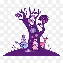 紫色的大树-空若网 紫色的大树-空若网