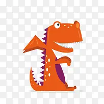 矢量红色恐龙-空若网 矢量红色恐龙-空若网
