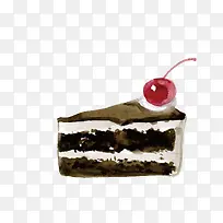 水彩樱桃蛋糕-空若网 水彩樱桃蛋糕-空若网