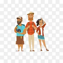 彩色扁平化旅游人物元素-空若网 彩色扁平化旅游人物元素-空若网