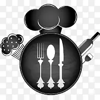 黑色卡通厨房工具-空若网 黑色卡通厨房工具-空若网