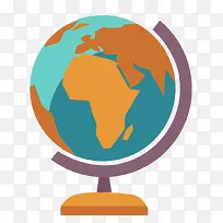 手绘彩色扁平化地球仪-空若网 手绘彩色扁平化地球仪-空若网