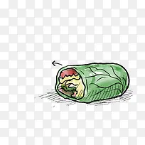 饼卷肉矢量-空若网 饼卷肉矢量-空若网