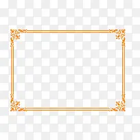 橙色花纹矩形装饰边框-空若网 橙色花纹矩形装饰边框-空若网