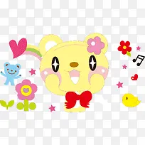 可爱小熊卡通素材-空若网 可爱小熊卡通素材-空若网