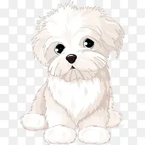 卡通白色小狗-空若网 卡通白色小狗-空若网
