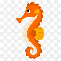 卡通橙色的海马设计-空若网 卡通橙色的海马设计-空若网